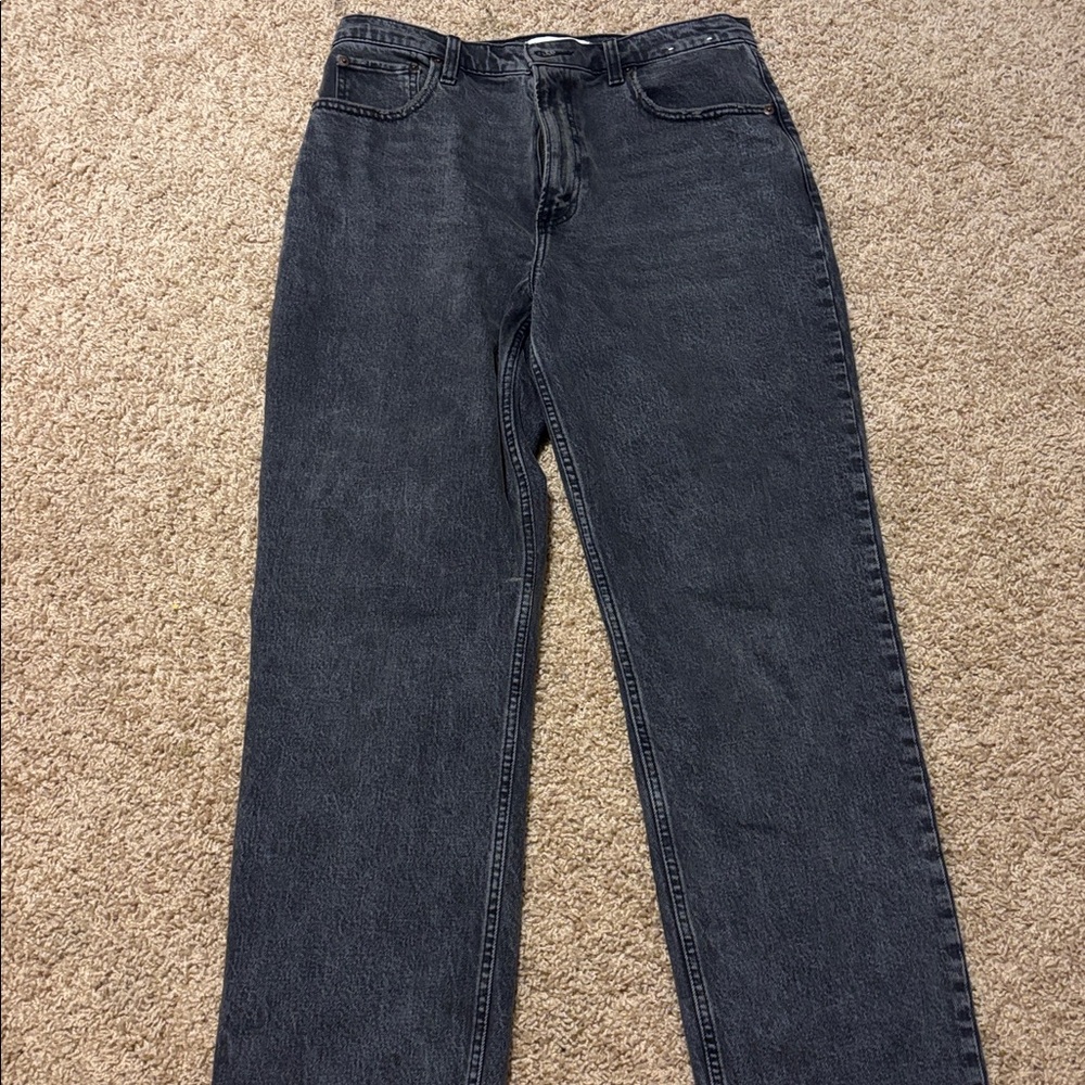 Abercrombie & Fitch Charcoal High-Rise Jeans
